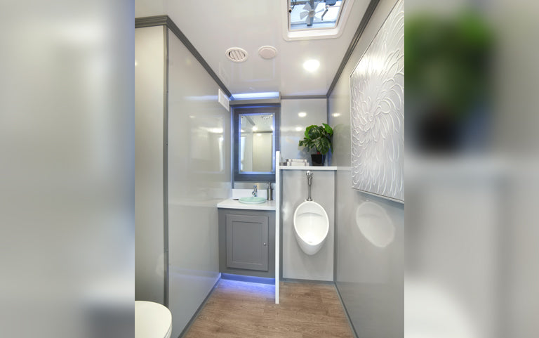 Cabinet Élite Restroom - Toilette sur remorque luxueuse - Location toilette VIP - Location toilette mariage - Toilette de prestige - Montreal - Luxury cabinet rental - Luxury trailer toilet - Luxury trailer restroom rental VIP toilet rental - Wedding toil